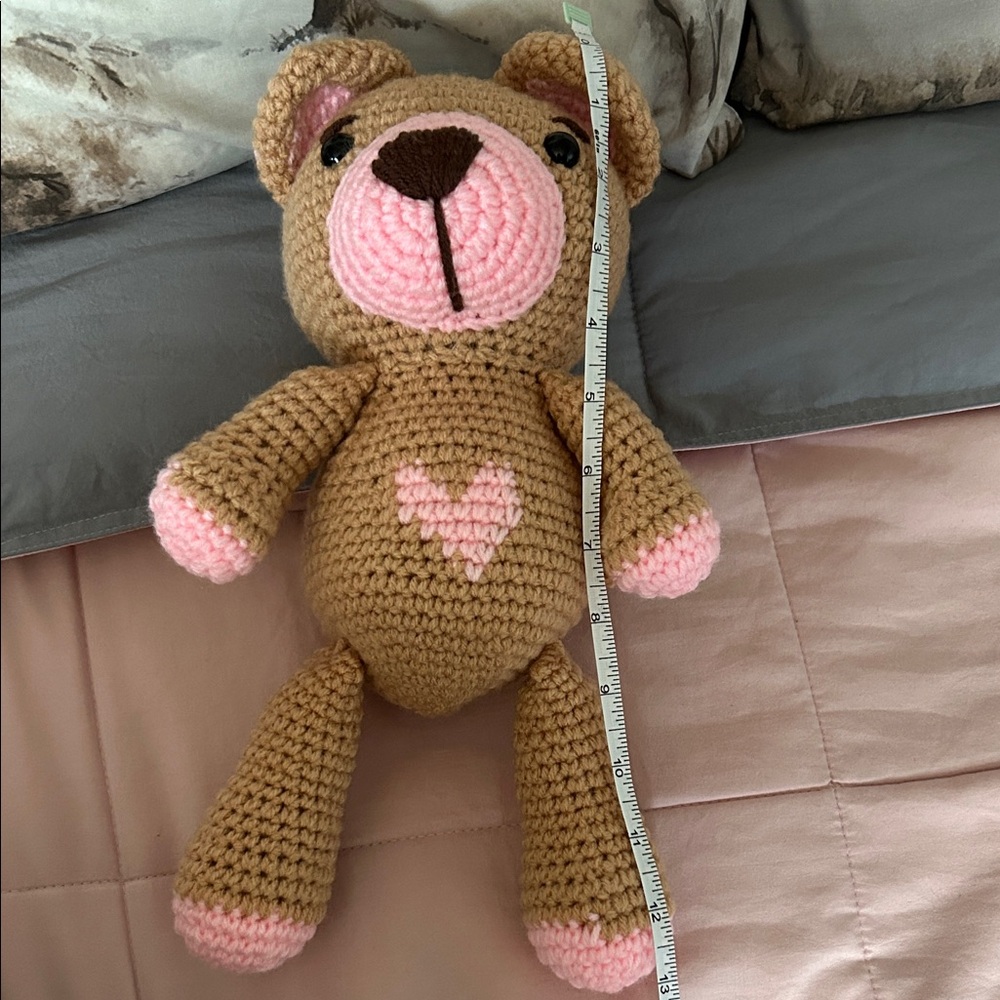 Crochet Teddy Bear with shirt - Handmade - Picture 4 of 4